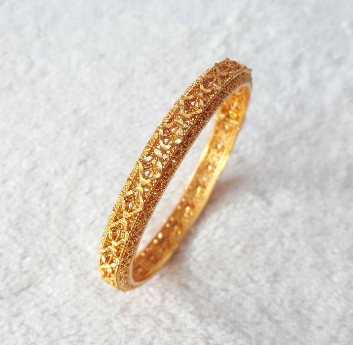 Bransoleta orientalna arabska złoty kolor bangla duża boho bohemian
