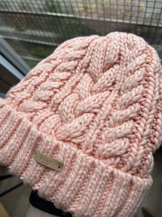 Czapka barts beanie brzoskwiniowa z wełną