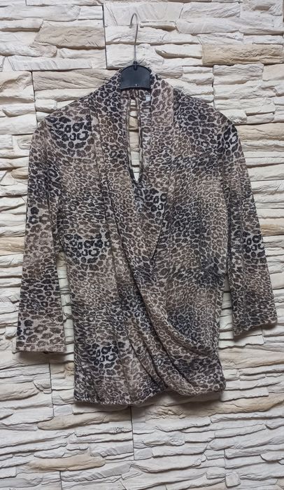 Bluzka dzianinowa z brokatowa nitką pantera M/L