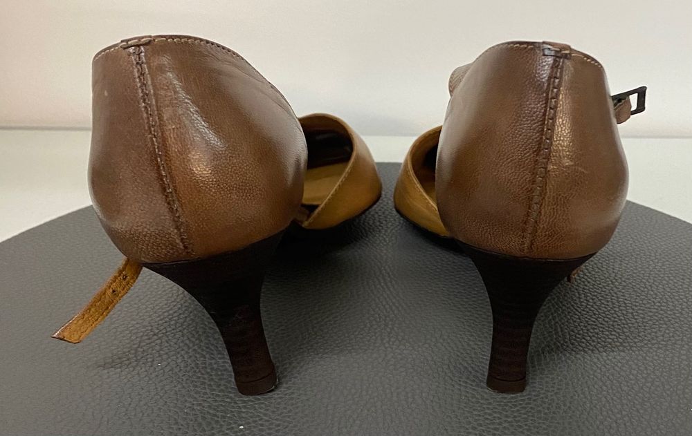 Brązowe buty na obcasie czółenka 40 nowe