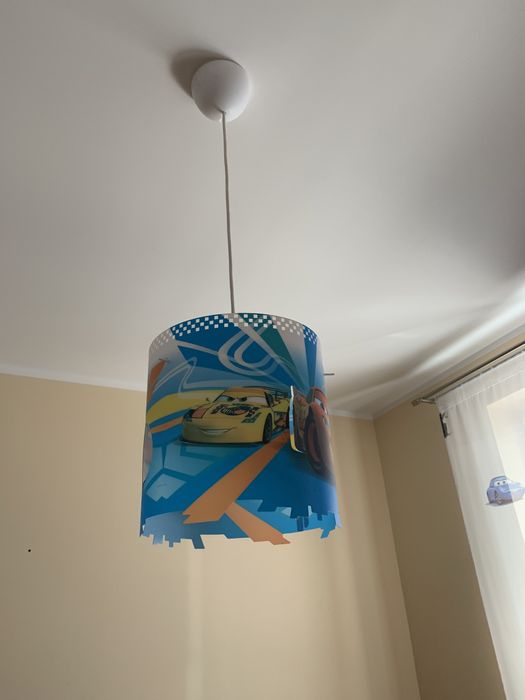 Żyrandol, lampa wisząca Zygzak McQueen regulowana wysokość