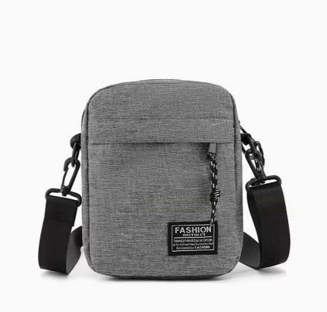Lekka męska torba na ramię crossbody -szara -Nowa
