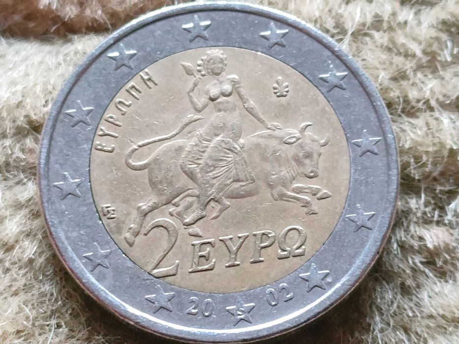 moeda de 2 euros grega muito rara
