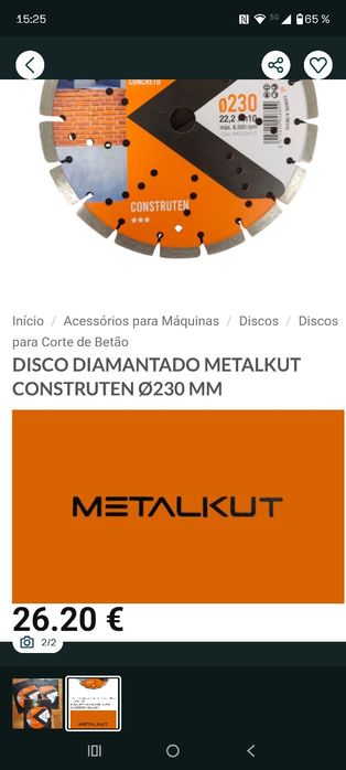 Disco Diamantado Metalkut Construten Ø230 mm