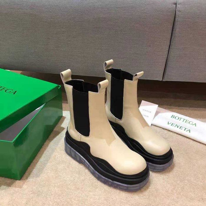 Bottega Veneta Buty damskie Botki trapery kozaki skóra od reki 6352-2