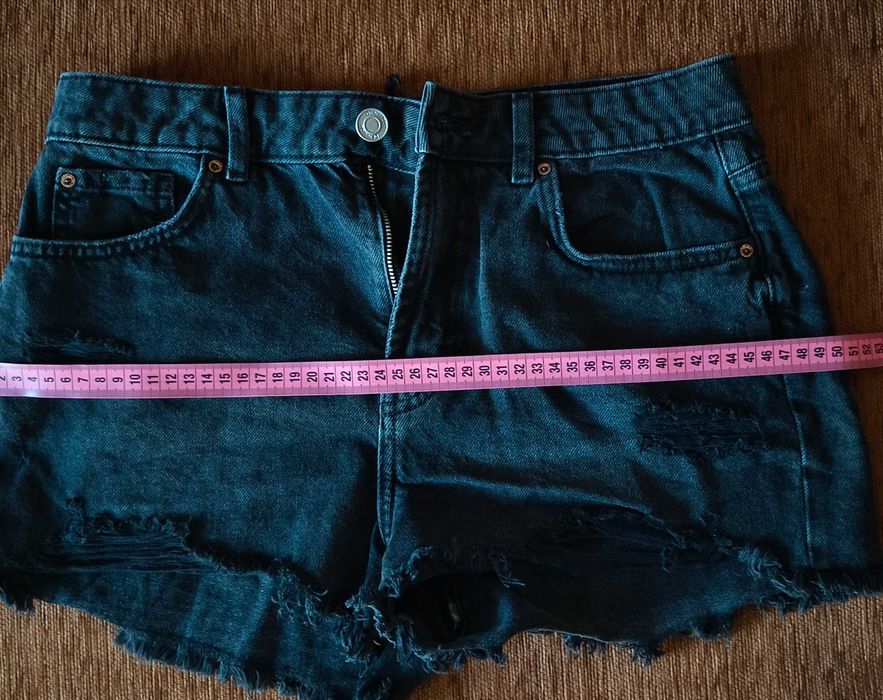 Черные джинсовые шорты м primark