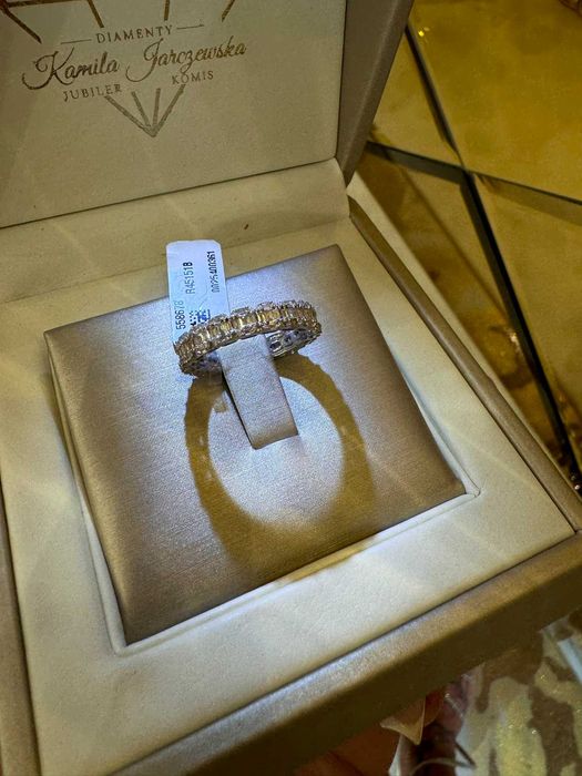 Obrączka z diamentami Infinity 1.05 CT bagiety