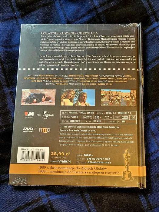 Ostatnie kuszenie Chrystusa fim DVD (booklet)