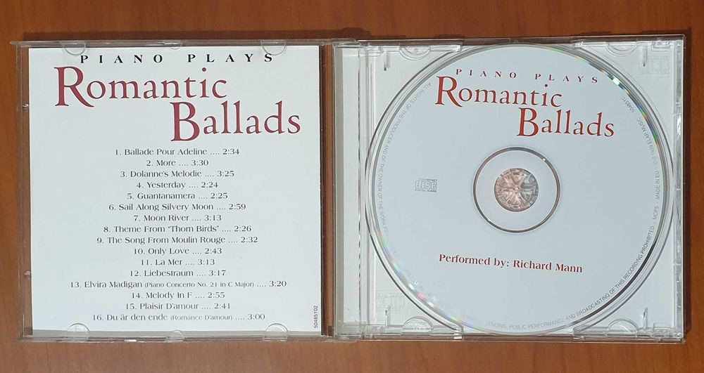 CD - Piano Plays - Romantic Ballads