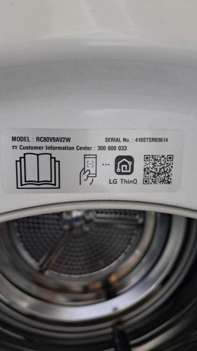 Máquina de secar 8KG LG RC80V9AV2W