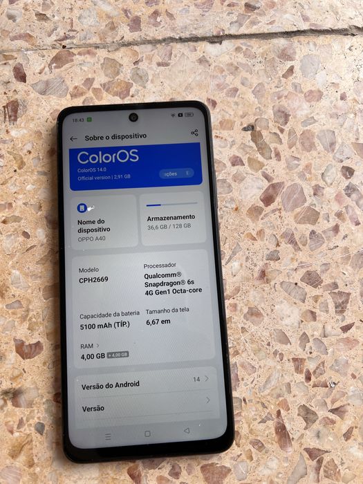 Telemovel oppo semi novo com nota fiscal