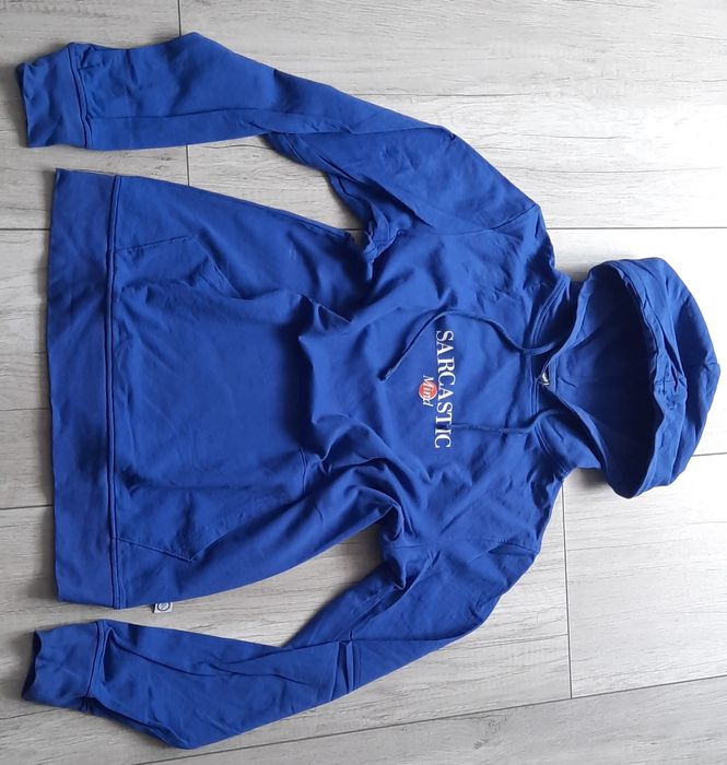 Niebieska bluza z kapturem CROPP r S 164/170