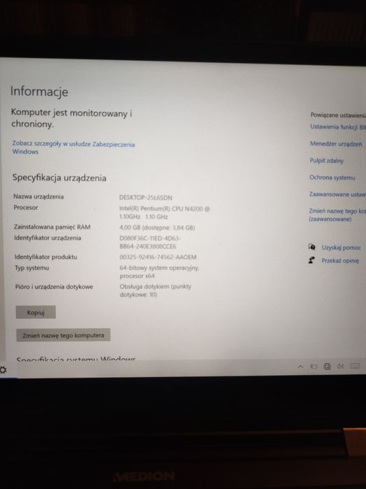 Laptop dotykowy Medion Akoya 13,6 cala