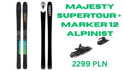 Majesty Supertour 178 cm + Marker Alpinist 12 (90 mm) – NOWE