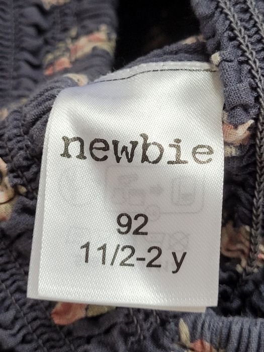 Kombinezon 92 w drobne kwiaty róże marszczona góra spodnie kuloty