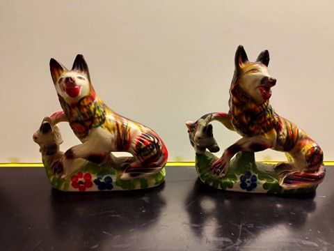 Cāes com Coelho antigos