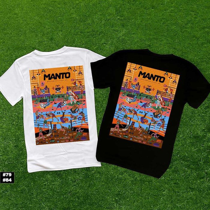 Черная / Белая | Новая Футболка MANTO Gym | XS-XXL