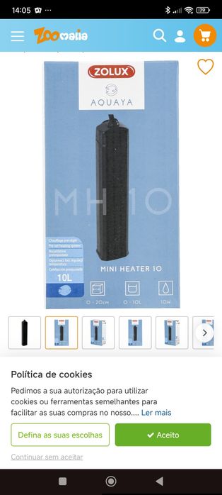 Mini aquecedor pré-regulado, 10W