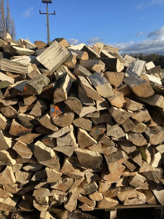 Układane Drewno Kominkowe Drzewo Opałowe Akacja Dąb Buk Grab Brzoza