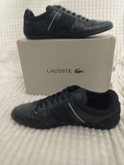 Buty Lacoste Chaymon rozmiar 44,5 czarne skóra skórzane sneakersy supe