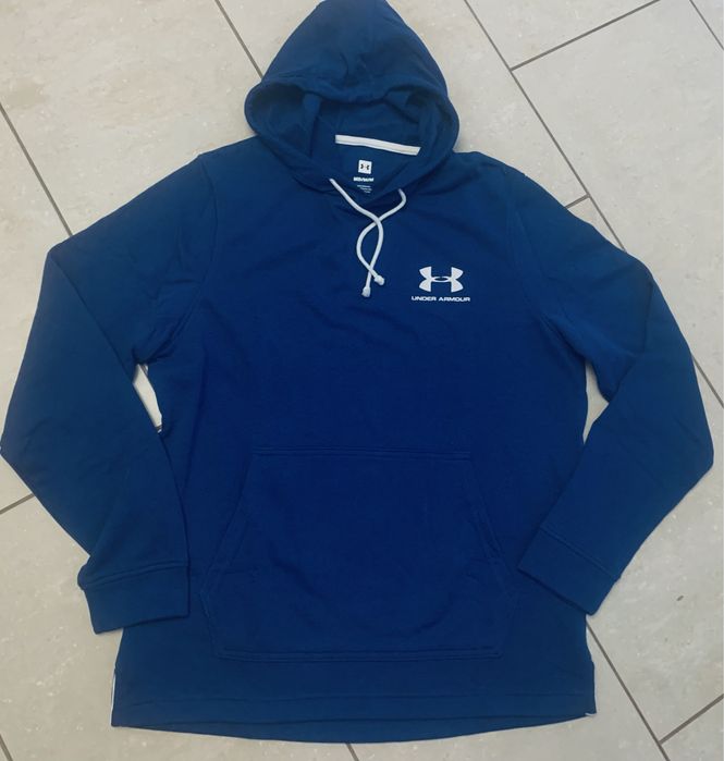 Under Armour bluza uniseks niebieska M/L z kapturem bawełna dresowa