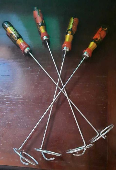 Половник для консервов с расписной ручкой .