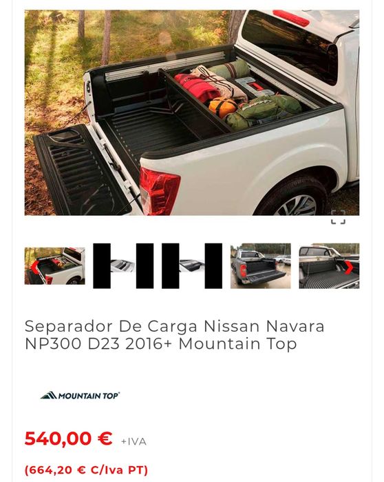Separador de Carga -  Nissan Navara