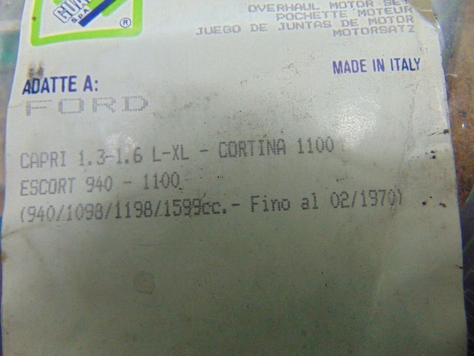 Ford capri/cortina jogo de juntas " usado em bom estado
