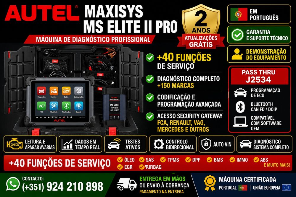Autel MaxiSYS MS Elite II PRO - Maquina de Diagnóstico Profissional