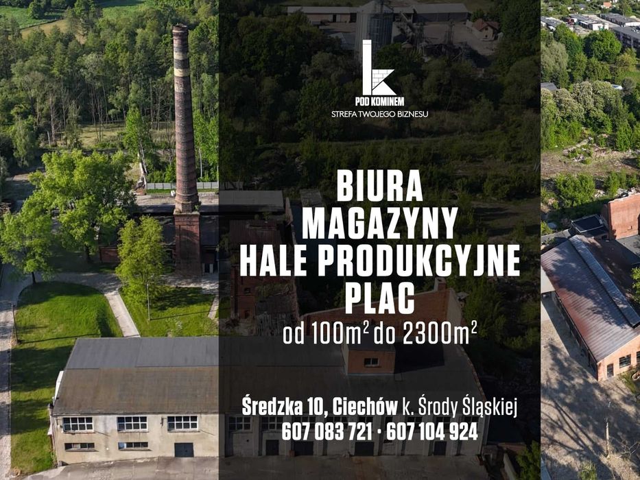Hala Magazyn Biuro "pod Kominem" Środa Śląska k. Wrocławia Ciechów