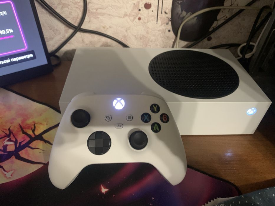 Xbox series S 512 +монітор +наушники+GAME PASS +Акамолятор геймпада