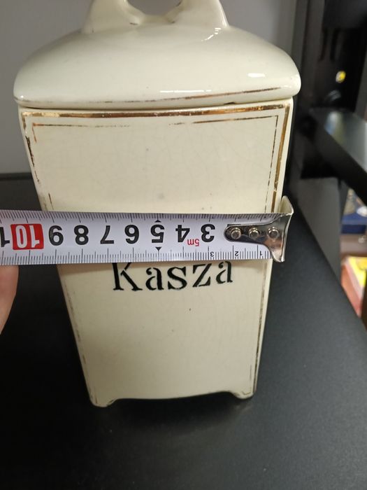 Przedwojenne pojemnik na kaszę Chodzież