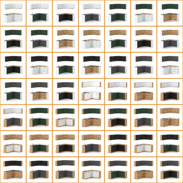 Modułowy Zestaw Mebli Kuchennych Danka 3.2m Kuchnia Narożna Nowoczesna