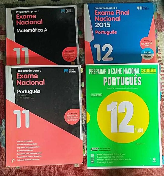 Livros Preparação Exames Português e Matemática