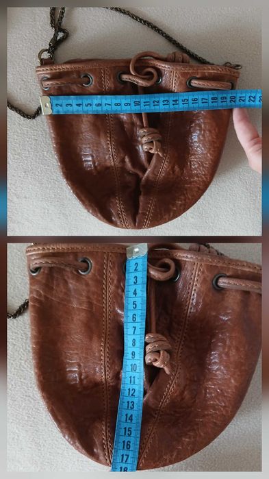 Torebka skórzana typu worek Zara.