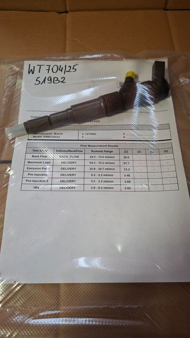 Wtryskiwacz Bmw M57 Bosch 0445110212 Wydruk