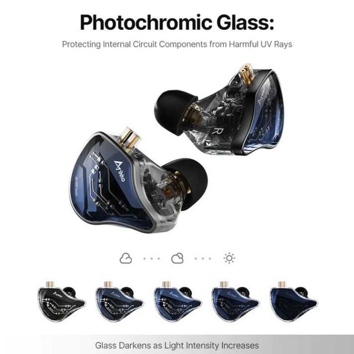 ‼️ iKKo OH300 Lumina динамические наушники с фотохромными фейсплейтами