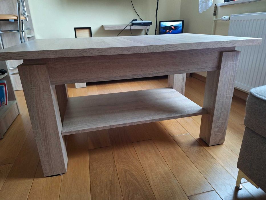 ŁAWA ROZKŁADANA PODNOSZONA stół ławostół z półką