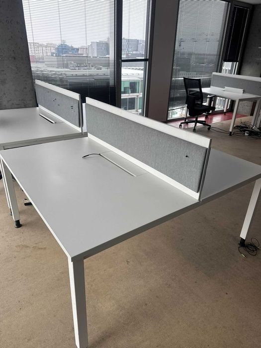 Biurko dwustanowiskowe 140x79 biurka bench do biur domu hotelu