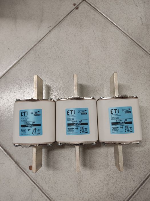 Wkładki topikowe 630A gR NH3