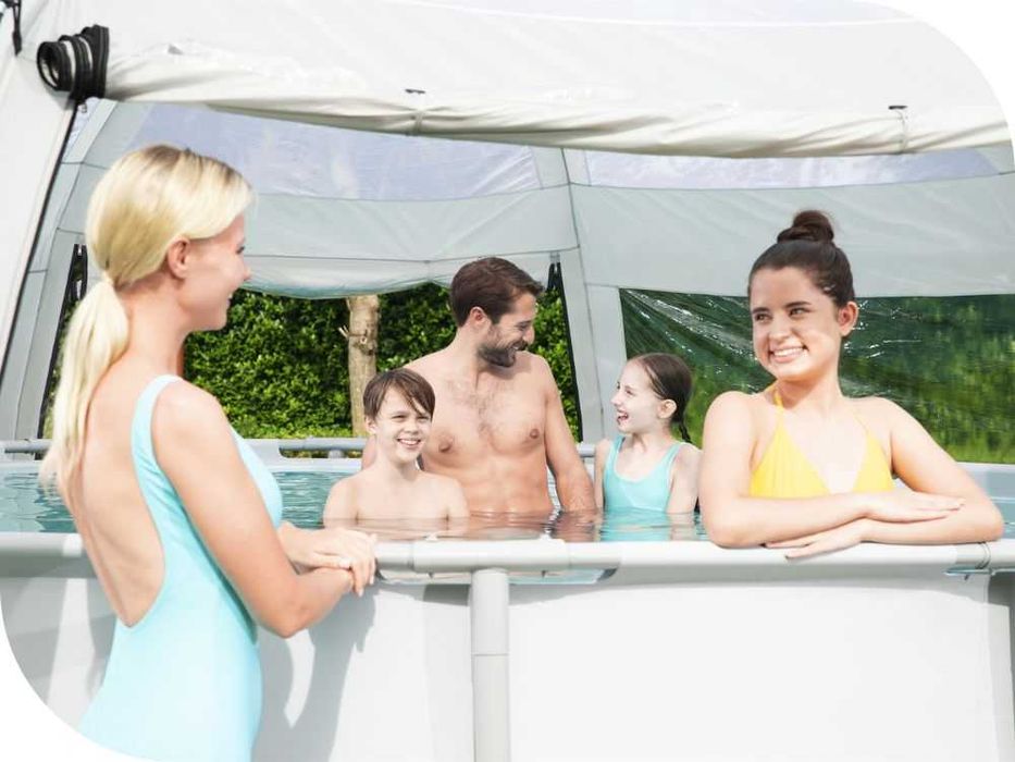 Защитный купол для бассейна INTEX Bestway 58612 Размер 600х600х295 см