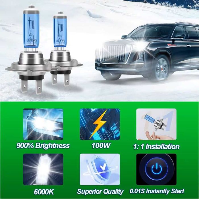 2x Żarówki H7 55W 12V 5500K