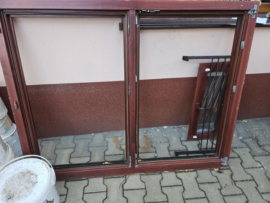 Okna drewniane, drzwi tarasowe używane