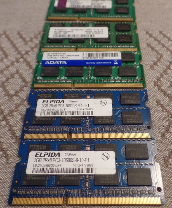 5 Unid Memórias Ram 2Gb 2RX8 PC3 1.0.600 (930)
