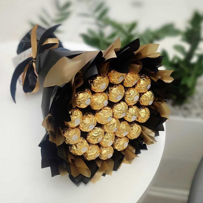 Bukiet ze słodyczy Ferrero Rocher Prezent Ślub Urodziny Imieniny