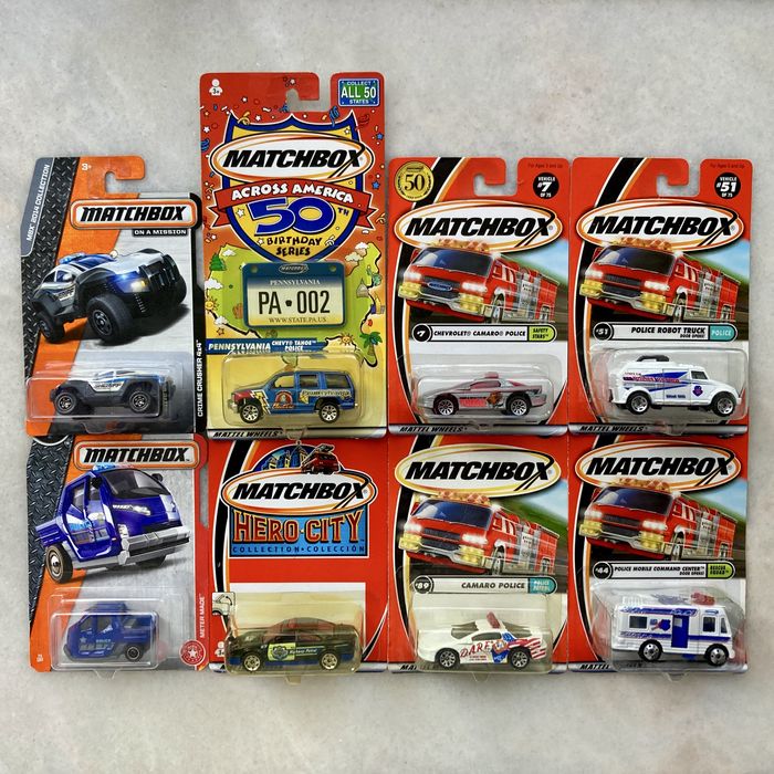 Matchbox, Police, Ambulance, Fire Truck, Military