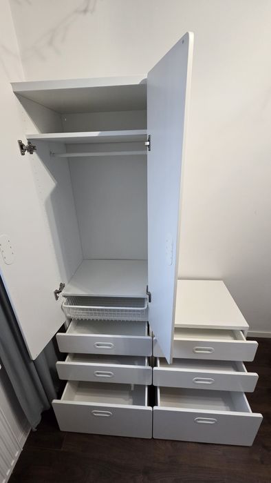 Zestaw mebli IKEA szafa i komoda SMASTAD / PLATSA biały zadbane