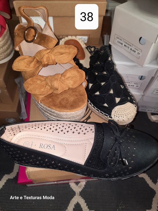 calçado varias cores e números