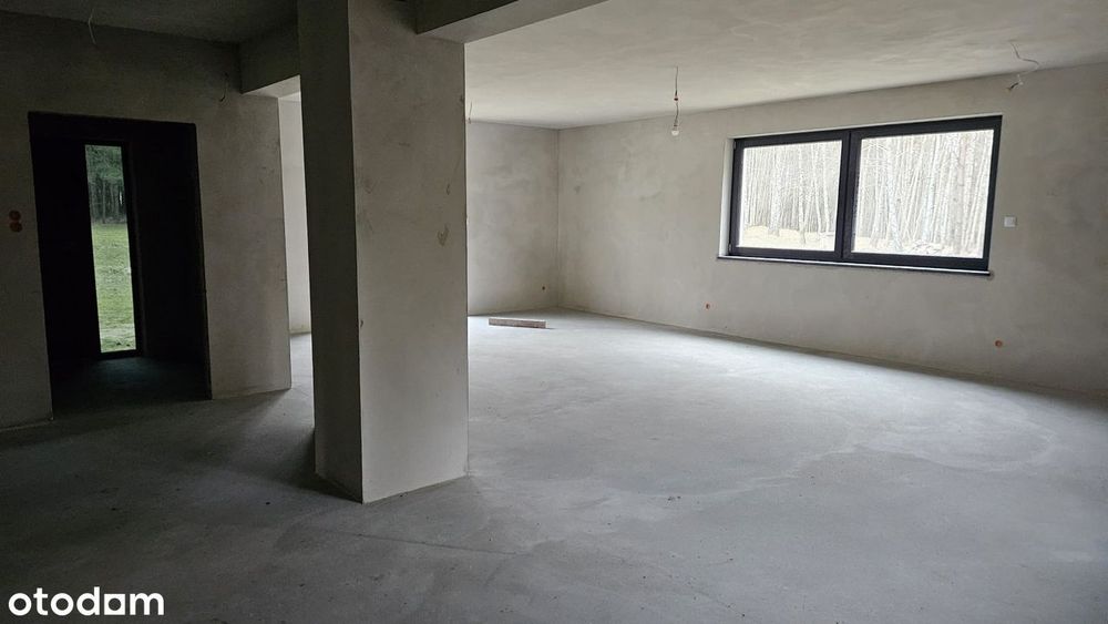 Dom, budynek gospodarczy, staw i las