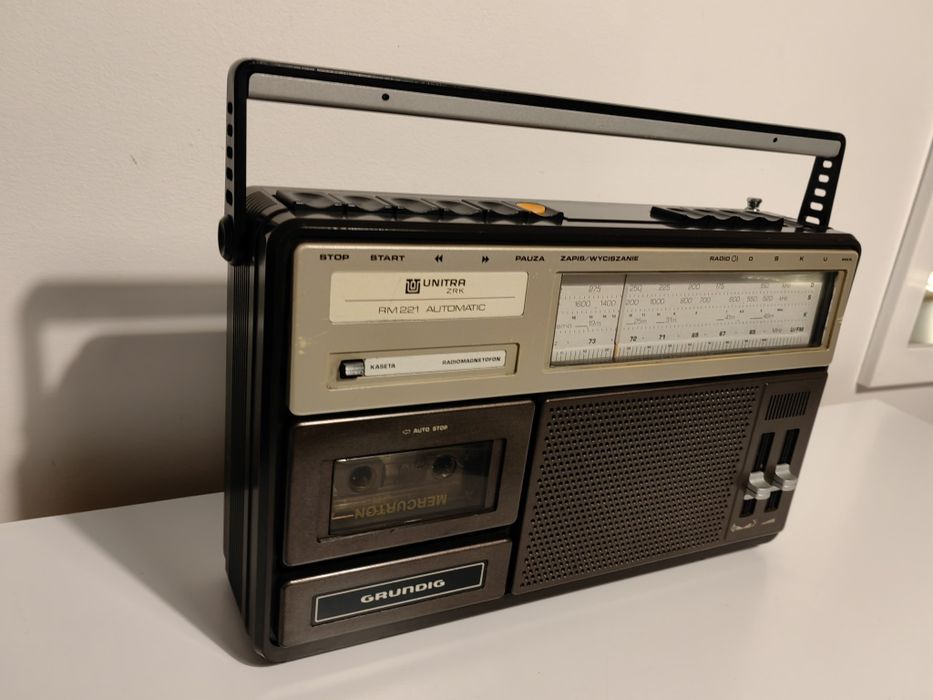 Radiomagnetofon Unitra Grundig Kasprzak Nowy UKF *Sprawny Kaseta PRL Vintage PRL